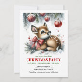 Charming winter scene Christmas kids invitation  (Devant)