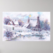 Charming Winter Scene Poster (Voorkant)