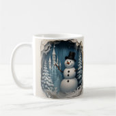 Charming Winter Snowman – Cozy Holiday Coffee mug (Gauche)