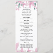 Charming Wisteria Floral Wedding Programme (Dos)