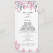 Charming Wisteria Floral Wedding Programme (Devant / Derrière)