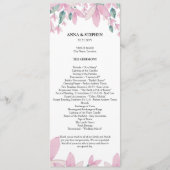 Charming Wisteria Floral Wedding Programme Programma (Voorkant)