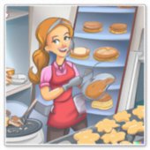 Charming Women Baking Sticker - Personnalisable (Devant)
