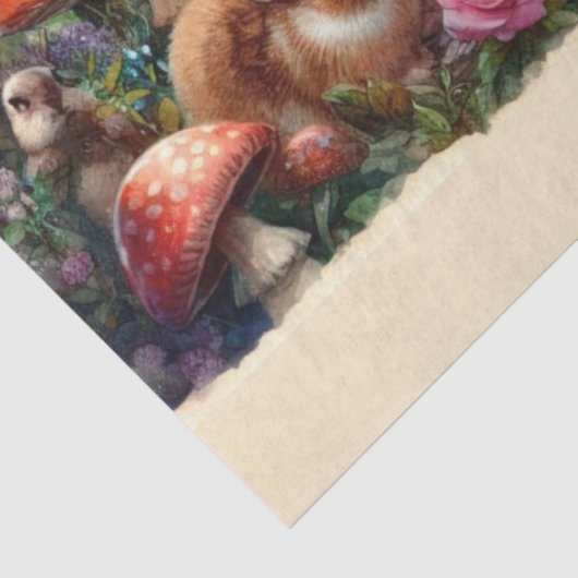 Charming Wonderland Tea Scene Crafting Decoupage Tissuepapier (Detail)