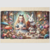Charming Wonderland Tea Scene Crafting Decoupage Tissuepapier (Voorkant)