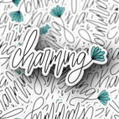 Charming Word Flower Laptop | Die-Cut Sticker