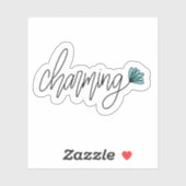 Charming Word Flower Laptop | Die-Cut Sticker (Feuille)
