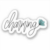 Charming Word Flower Laptop | Die-Cut Sticker (Devant)