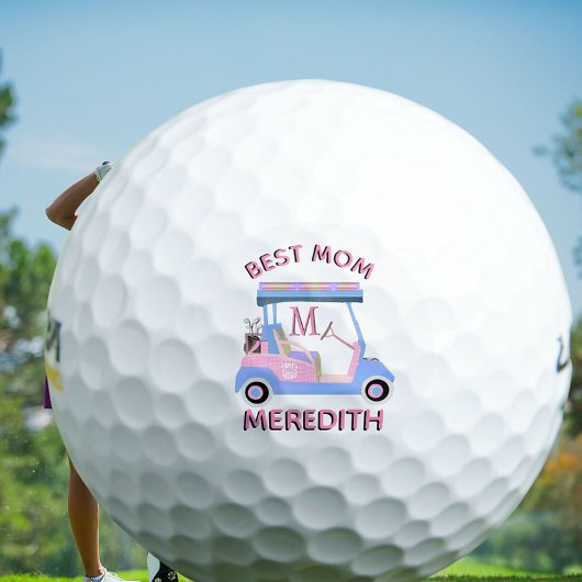 Charminine Golf Cart Beste Mam Monogram Naam Golfballen