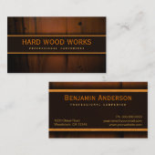 Charpentier Bois franc Cartes de visite en bois (Devant / Derrière)