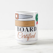 Charpentier Menuisier Certifié Scie Pun Mug (Centre)