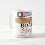 Charpentier Menuisier Certifié Scie Pun Mug (Devant gauche)
