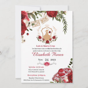 Charra Bourgogne Or rouge, Western Invitation