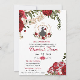 Charra Burgundy Red, Charro Westerne Uitnodiging