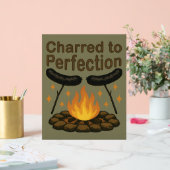 Charred to Perfection Grappige kampvuur hotdog Acryl Bord (Huwelijk)