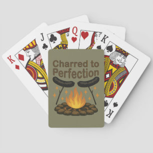 Charred to Perfection Grappige kampvuur hotdog Pokerkaarten