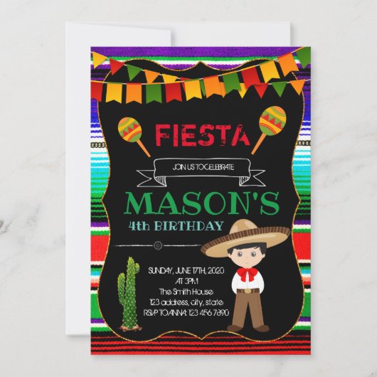 Charro feest uitnodiging (Voorkant)