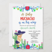 Charro Invitation Baby shower de garçon mexicain (Devant)