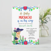 Charro Invitation Baby shower de garçon mexicain (Debout devant)