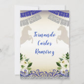 Charro Marine Blue Silver 1ère invitation annivers (Dos)