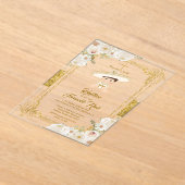 Charro Mexicaans Gouden Fiesta Jongens Doop Christ Acryl Uitnodigingen (Laagn)