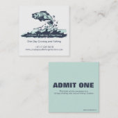 Charte de pêche admettre un billet et une carte d' (Devant / Derrière)