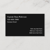 Charte de pêche Bateau Capitaine Cartes de visite (Dos)