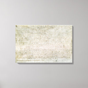 Charte enveloppée de la Magna Carta de toile des