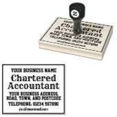 Charteraccountant met naam, adres enz. 	rubberstempel (Gestempeld)