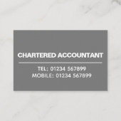 Chartered Accountant Photo Visitekaartje (Achterkant)