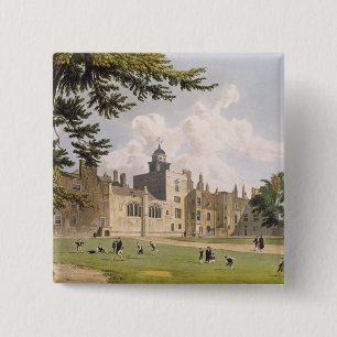 Charterhuis van de speelruimte, uit 'Geschiedenis' Vierkante Button 5,1 Cm