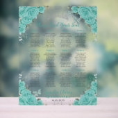 Chartre de sièges florale turquoise pour Quinceane (Neutre)