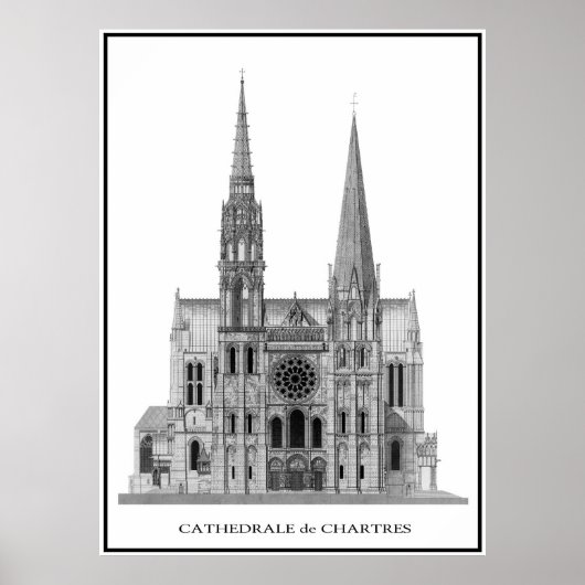 CHARTRES CATHEDEDRAL POSTER (Voorkant)