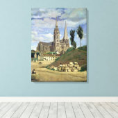Chartres Cathedral, 1830 Canvas Afdruk (Insitu (Houten vloer))