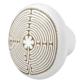 Chartres Labyrinth antiek stijl + uw ideeën Keramische Knop (Rechts)