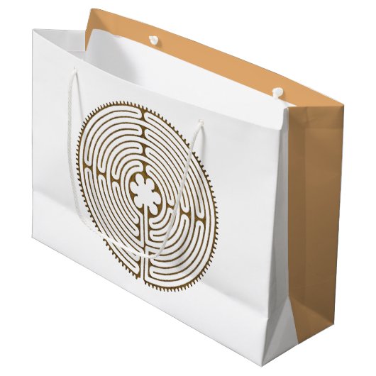 Chartres Labyrinth antiek stijl + uw ideeën Large Cadeautasje (Voorkant Gekanteld)