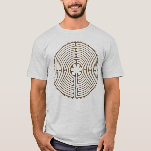 Chartres Labyrinth antiek stijl + uw ideeën T-shirt (Voorkant)