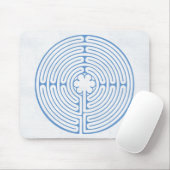 Chartres Labyrinth Blue Muismat (Met muis)