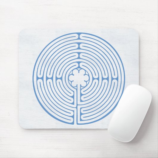 Chartres Labyrinth Blue Muismat (Met muis)