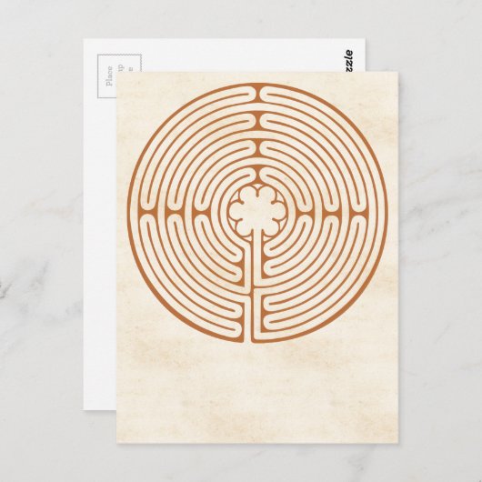 Chartres Labyrinth Briefkaart (Voorkant / Achterkant)