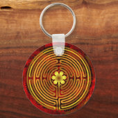 Chartres Labyrinth Fire Sleutelhanger (Voorkant)