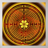 Chartres Labyrinth Fire Sun Print (Voorkant)