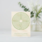 Chartres Labyrinth Green Briefkaart (Staand voorkant)