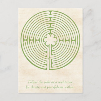Chartres Labyrinth Green Briefkaart
