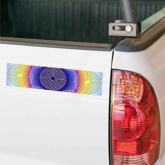 Chartres Labyrinth Light Paths Bumpersticker (Op Truck)
