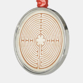 Chartres Labyrinth Metalen Ornament (Links)
