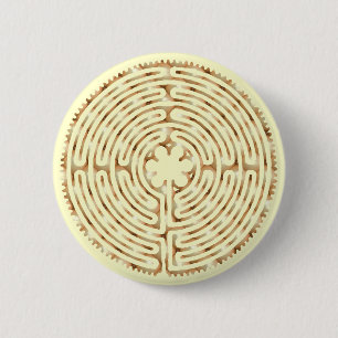 Chartres Labyrinth Pearl Button