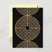 Chartres Labyrinth Pearl Dark Paths Briefkaart (Voorkant / Achterkant)