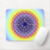 Chartres Labyrinth Pearl Light Paths Mousepad Muismat (Met muis)
