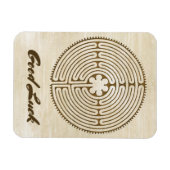 Chartres Labyrinth - Spiritueel symbool Antiek 1 Magneet (Horizontaal)